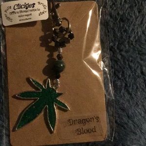 Beautiful handmade pot leaf keychain